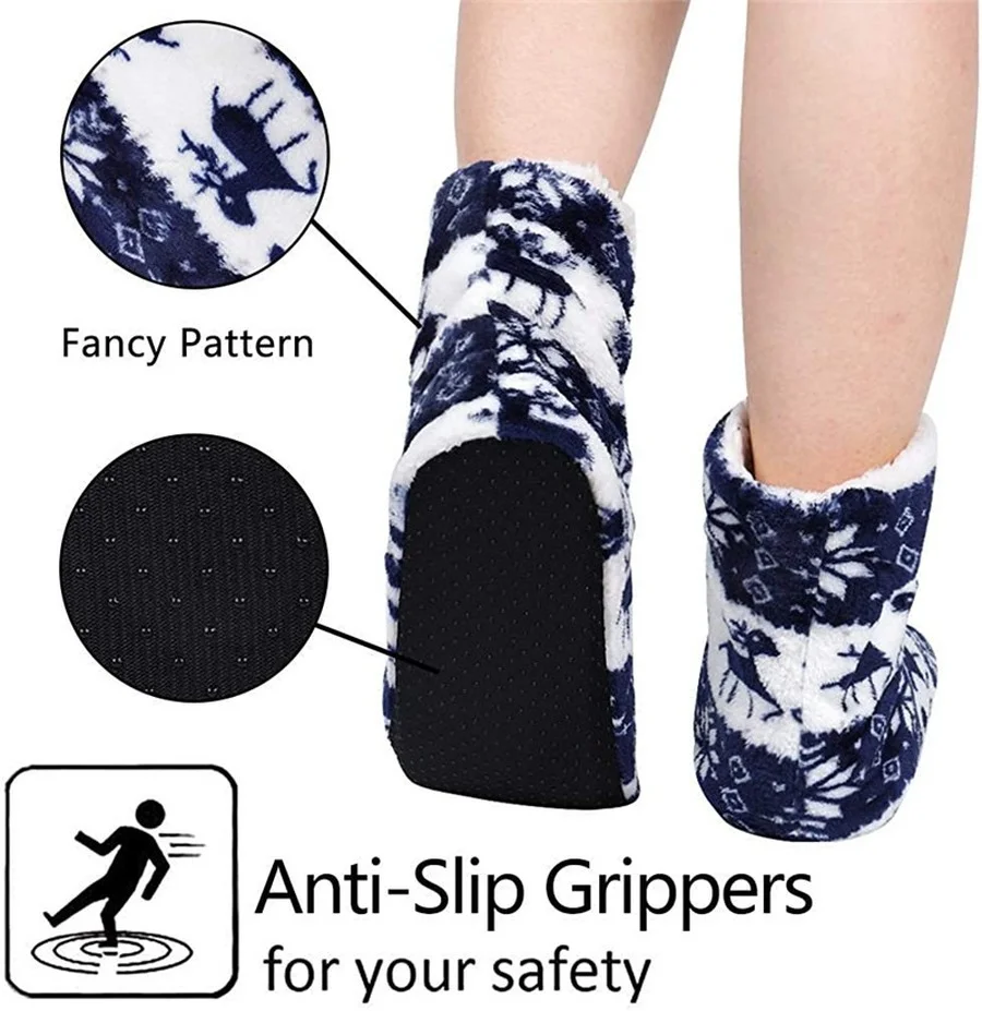 Bild von Weihnachtliche Flauschslipper für Damen – Warm & Gemütlich