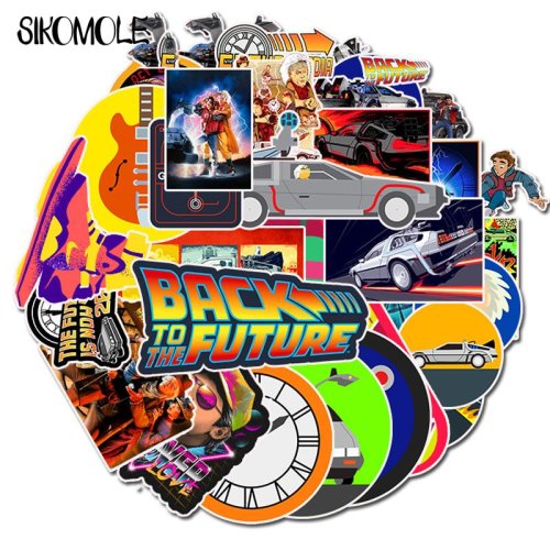 Image of 10/30/50PCS Back To The Future TV Show Graffiti Stickers DIY Toys Luggage Helmet Decal Computer Refrigerator Skateboard Trunk F5
