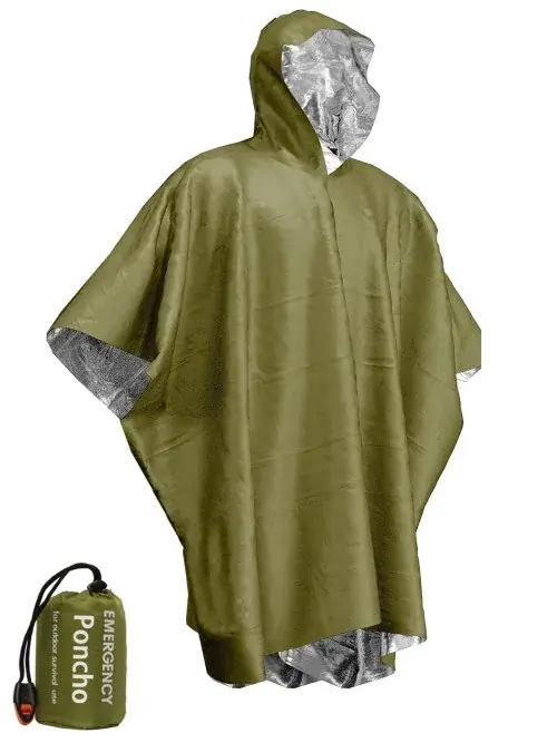 Image de Poncho de Survie Imperméable - Protection Anti-Froid & Pluie