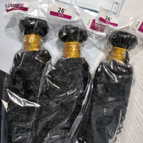Image of 18A Double Drawn Afro Kinky Deep Water Curly Wave Human Hair Bundle 100% Virgin Human Hair Unprocessed Hair Extension TopQuality