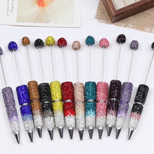 Immagine di Penne Decorative con Strass e Perline - Set da 20 Pezzi