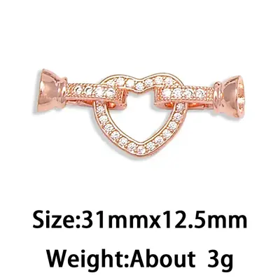 Image de Connecteur Coeur Pavé - Bijoux DIY Or & Argent
