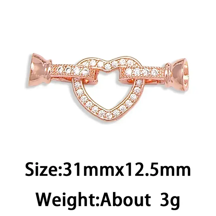 Image de Connecteur Coeur Pavé - Bijoux DIY Or & Argent