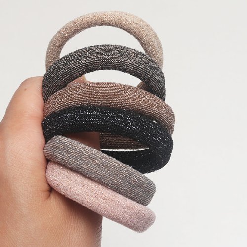 Immagine di Elastici per Capelli Glitterati - Set da 6 Pezzi per Bambine