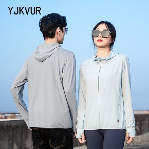 Bild von YJKVUR Unisex Sommer Neue UPF 50+ UV Sonnenschutz Hoodie Jacke Männer Frauen Leichte Wandern Outdoor Langarm Sonnenhemd Mantel