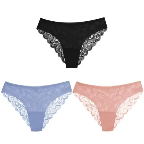 Image de Ensemble de Lingerie Féminine en Dentelle & Satin