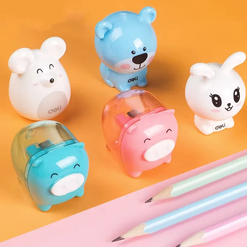 Zdjęcie Kawaii Temperówka w Motywie Krowy Cartoon – Uroczy Artykuł Piśmienny dla Dzieci i Młodzieży