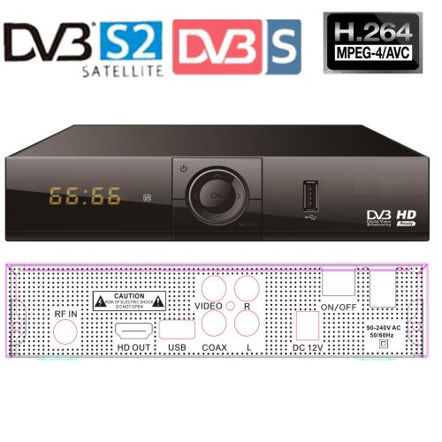 Afbeelding van HD Digitale Satelliet TV Ontvanger met DVB-S2 Tuner en H.264 Decoder – FTA Set Top Box met MTK7601 Chipset voor Schotelantenne