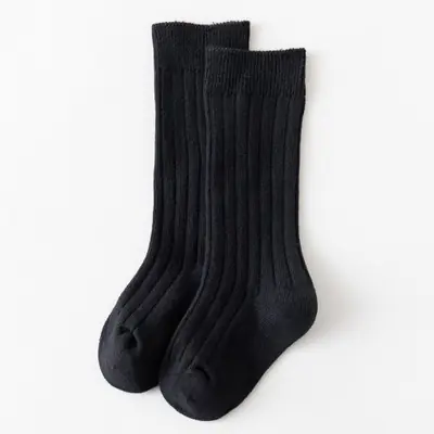 Image de Chaussettes Hautes Bébé - Coton Doux & Rayures