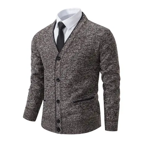 Image de Cardigan Homme Col V - Style Décontracté Automne/Hiver