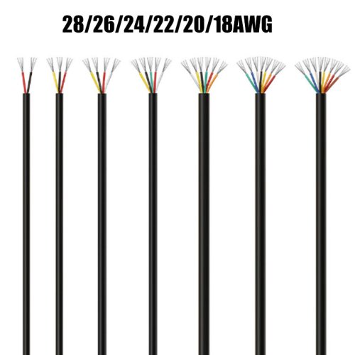 Image de Câble Électrique Gainé 2 à 8 Fils - AWG 28 à 18