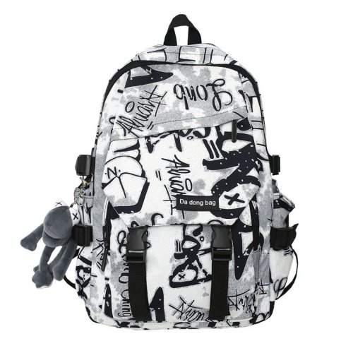 Image of Stylish High Capacity Backpack for Teenage Boys – Cool School Bag with Cute Doll Design for Middle & College Students