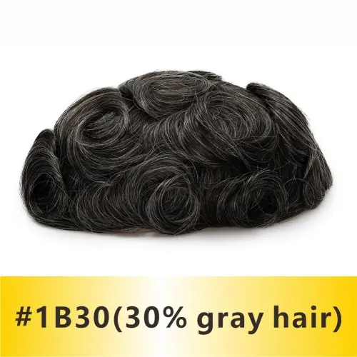 Image de Perruque Homme Naturelle - Cheveux Humains Ultra-Fins