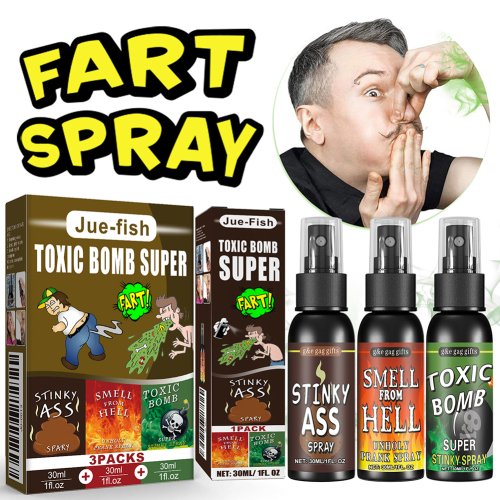 Image of 30ml Smelly Fart Spray,1/3pcs Can Stink Bomb Ass-Smelly Stinky Gas Crap Gag Prank Stuff Novelties Toy Joke Party Supplies