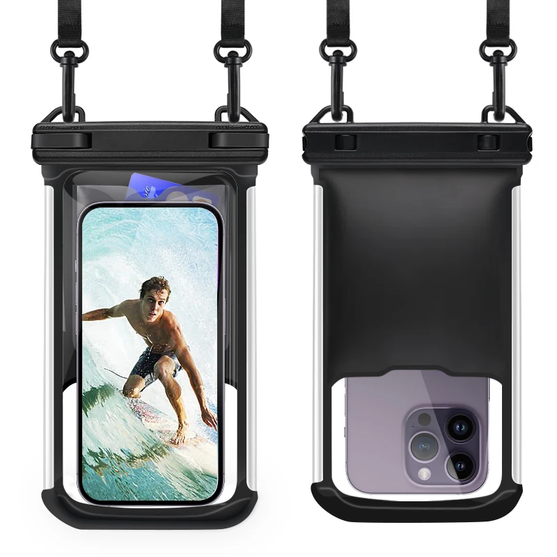 Bild von Haissky Schwimmende Wasserdichte Badetasche – Outdoor Reise Umhängetasche mit Handyfach für iPhone 17, 16 Pro Max, Samsung und Xiaomi