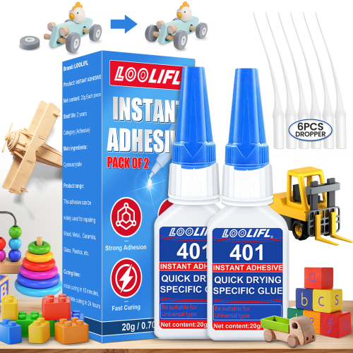 Afbeelding van Loolifl Superplastic Lijm – Snelle 10-Seconden Verlijming, Waterdicht & Sterk voor Speelgoed, 3D Printen, Schoenreparatie en DIY Projecten