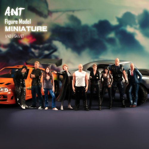 Afbeelding van Miniatuur Racing Driver Walker Jordana Brewster Figuur 1:87, 1:64, 1:43, 1:24, 1:18 - Filmkarakter Actiefiguur voor Auto en Voertuig Collectie