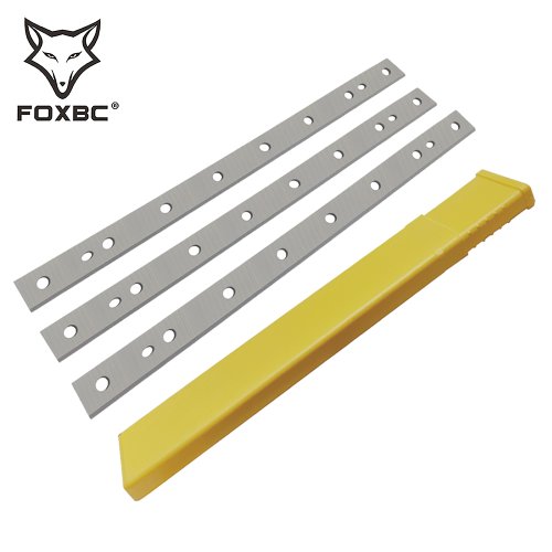 Imagen de FOXBC-cuchillas de cepilladora de 13 pulgadas, repuesto para cuchillo cepillador de madera DeWalt DW735 DW735X para carpintería, Juego de 3