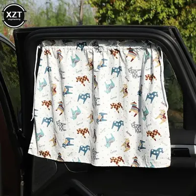 Image de Rideau solaire enfant voiture - Protection UV avec ventouse