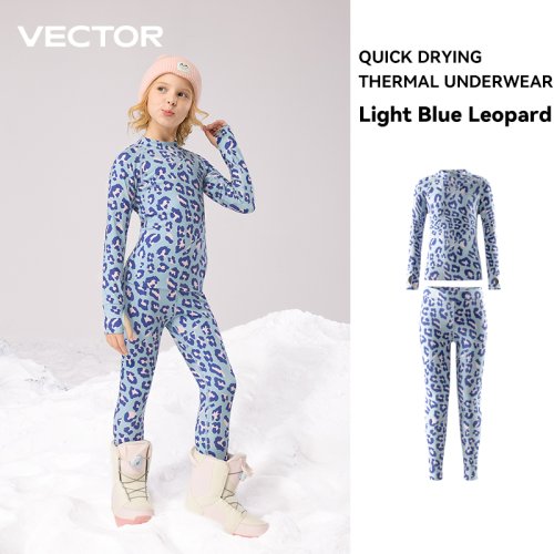 Imagen de VECTOR-Conjunto de capas de Base de secado rápido para niños, ropa interior térmica de lana de micro...