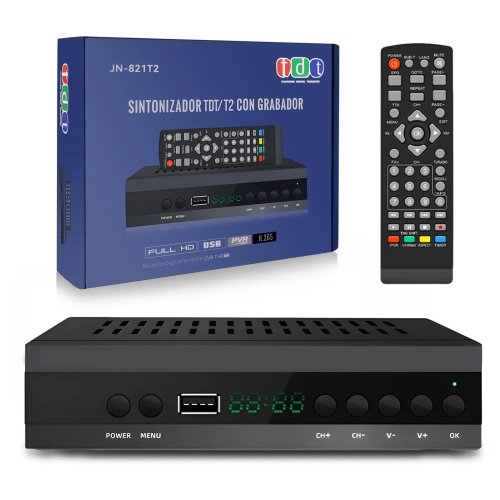 Bild von DVB-T2 HD Satelliten-Receiver mit H.265 Decodierung, USB-PVR, EPG und Full HD Unterstützung – Digitaler Terrestrischer TV Tuner für Alt-TV und moderne Empfangsbedingungen