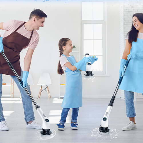 Image of Natural Multi-Function Cordless Spin Scrubber – Eco-Friendly Electric Cleaning Brush for Kitchen, Bathroom, Toilet & More