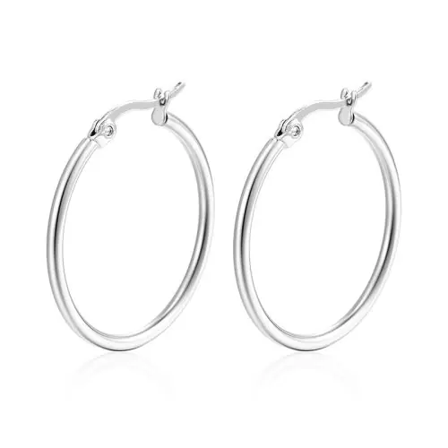 Image de Boucles d'oreilles rondes 80mm - Or & Argent
