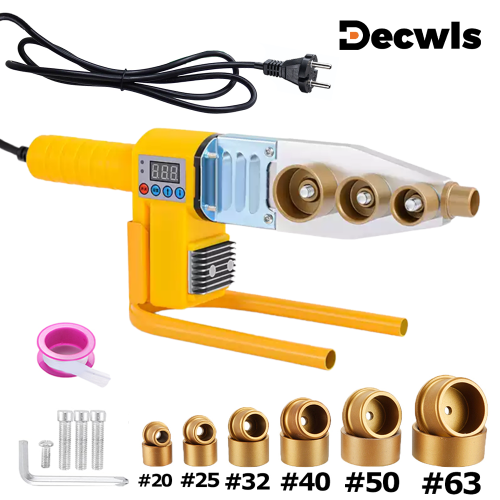 Image of Professional 220V Pipe Welding Machine 800W/1000W – Hot Air Plastic Welder for PB, PP, PE, PPR Pipes – Home & DIY Water Pipe Fusion Tool