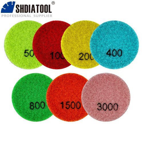 Bild von Mini Diamant-Polierpads 50 mm – Hochleistungs-Set für Granit & Marmor