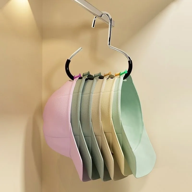 Immagine di Appendiabiti per Cappelli con Anello Circolare in Metallo Resistente, Antiscivolo e Antitraccia – Gancio Multiuso per Cappelli, Sciarpe, Asciugamani e Cravatte