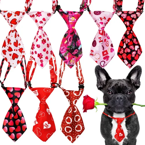 Cravatta per Cani Piccoli e Gatti - Elegante Accessorio per San Valentino, Papillon e Feste Speciali, Perfetta per Animali Domestici di Piccola Taglia