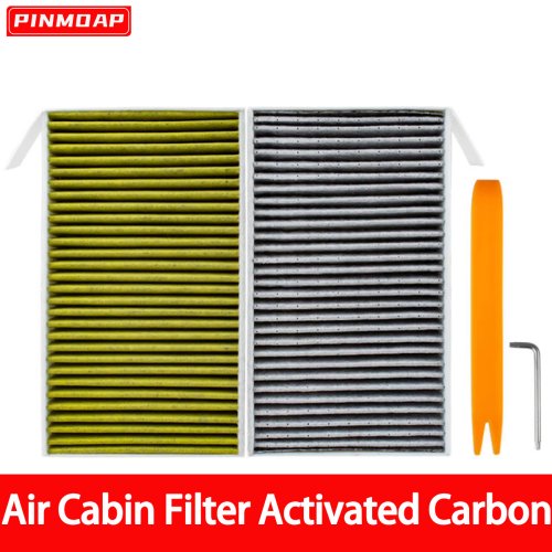Immagine di Filtro abitacolo filtro auto 2 pezzi con filtro aria condizionata a carbone attivo adatto per filtro aria condizionata Tesla modello 3 Y