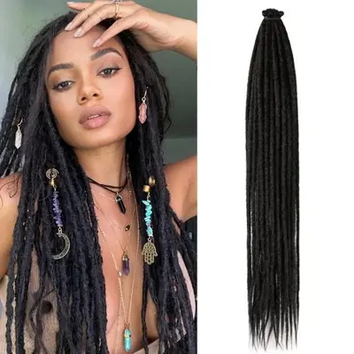 Image de Dreadlocks Synthétiques 24" - Style Hélicoptère Souple