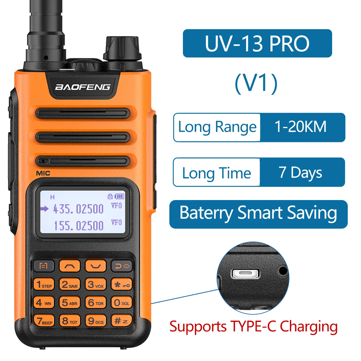 Immagine di Baofeng UV-13 Pro V2: Walkie Talkie Dual Band ad Alta Potenza