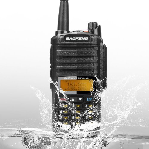 Zdjęcie Baofeng UV-9R Plus – dwuzakresowy radiotelefon VHF/UHF z latarką LED 8W, wodoodporny IP67, 128 kanałów, FM, bateria 4000 mAh