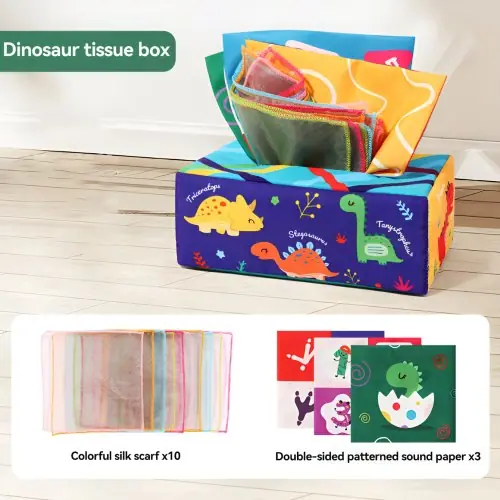 Image de Livre de Tissu Amusant pour Bébé - Jouet Incassable avec Anneau