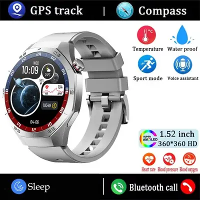 Image de Smartwatch Homme 2025 - Écran AMOLED, GPS, Fréquence Cardiaque & Appels