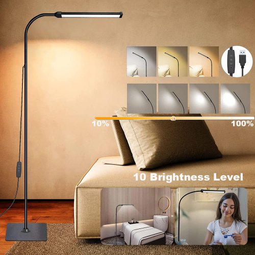 Image de Lampe LED à Col de Cygne Réglable - Éclairage Doux pour Salon & Chambre