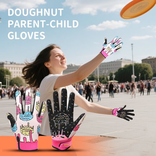 Imagen de Guantes de Ciclismo para Padres e Hijos con Dedos Completos, Acolchados y Compatible con Pantalla Táctil para Bicicleta de Montaña y Scooter