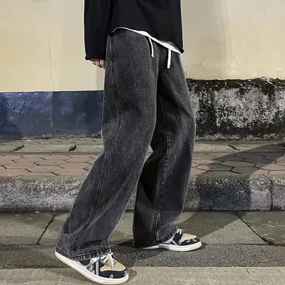 Image de Jeans Large Homme Vintage Y2K - Style Coréen Hip Hop