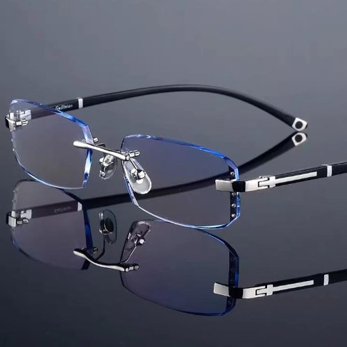 Zdjęcie Okulary dla starczowzrocznych – bezramowe, HD, ochrona przed światłem niebieskim