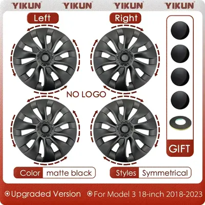 Image de Couvercle de Roue 18'' pour Tesla Model 3 - 4 Pièces