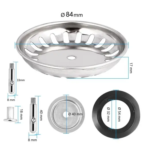 Image de Filtre de Vidange Évier Cuisine - Bouchon 80/82mm