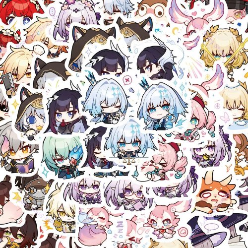 Immagine di Adesivi Carini in Stile Chibi per Honkai: Star Rail – Dan Heng, Herta, Pela, Bronya e Emoji – Adesivi per Notebook, Cover e Accessori Cosplay
