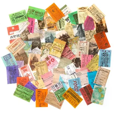 Image de Papier Décoratif Vintage - 100 Pièces pour Scrapbooking & Création