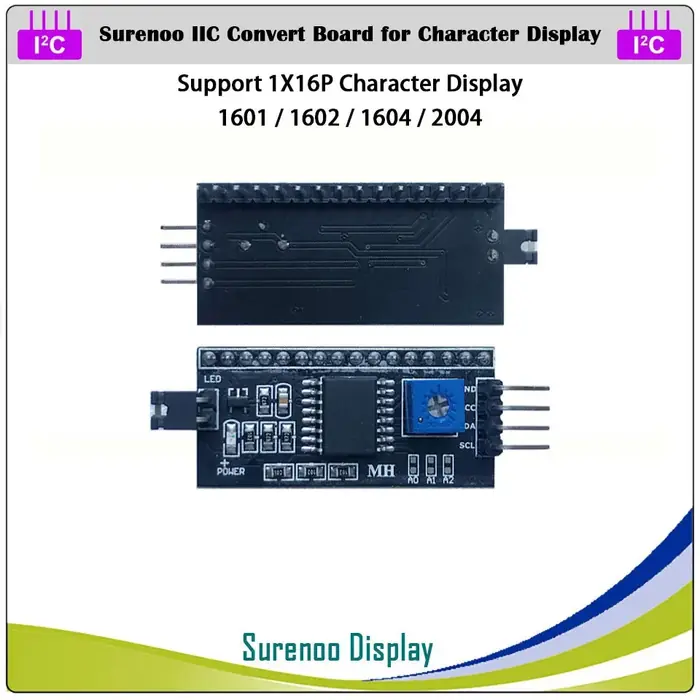 Image de Module I2C pour Écran LCD 1602/2004 - Compatible Arduino