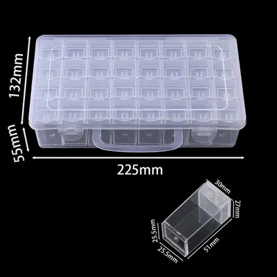 Image de Boîte de Rangement pour Perles et Bijoux - 32 à 64 Compartiments