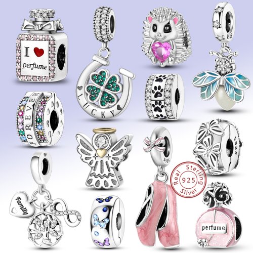 Abalorios de Plata 925 Originales con Diseño Elegante para Crear Joyas Finales DIY - Ideal para Pulseras, Collares y Colgantes