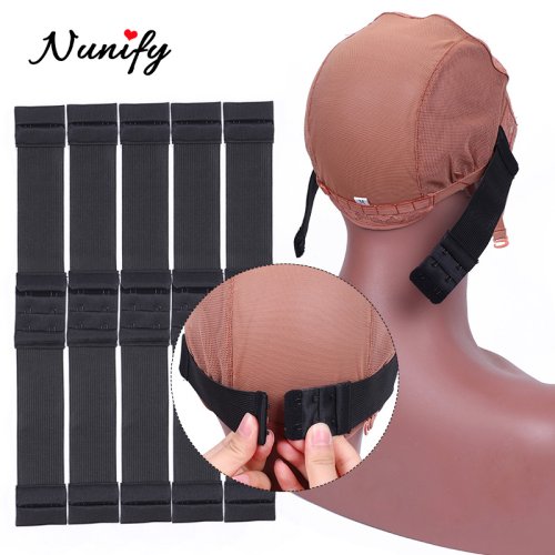 Immagine di Fascia Elastica Antiscivolo in Pizzo Nero Regolabile per Berretto Parrucca - Fascia Fusa Rimovibile di Alta Qualità