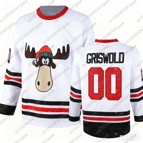 Bild von Weihnachts-Cosplay Trikot im Griswold-Stil – Vintage Eishockey Trikot für Herren, Weihnachtsfest Outfit mit Retro-Design für Partys und Events